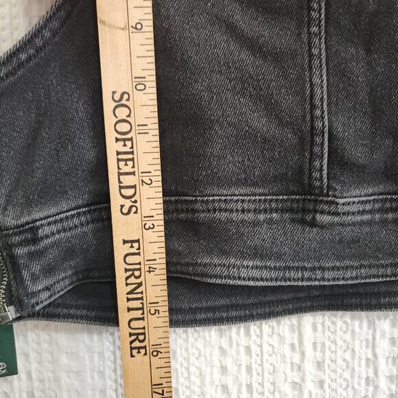 Wild Fable Black Denim Crop Top Vest Women's Size Medium - Picture 11 of 12